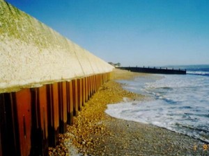 Seawalls are protective barriers