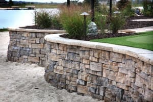 retaining walls, Lake Norman